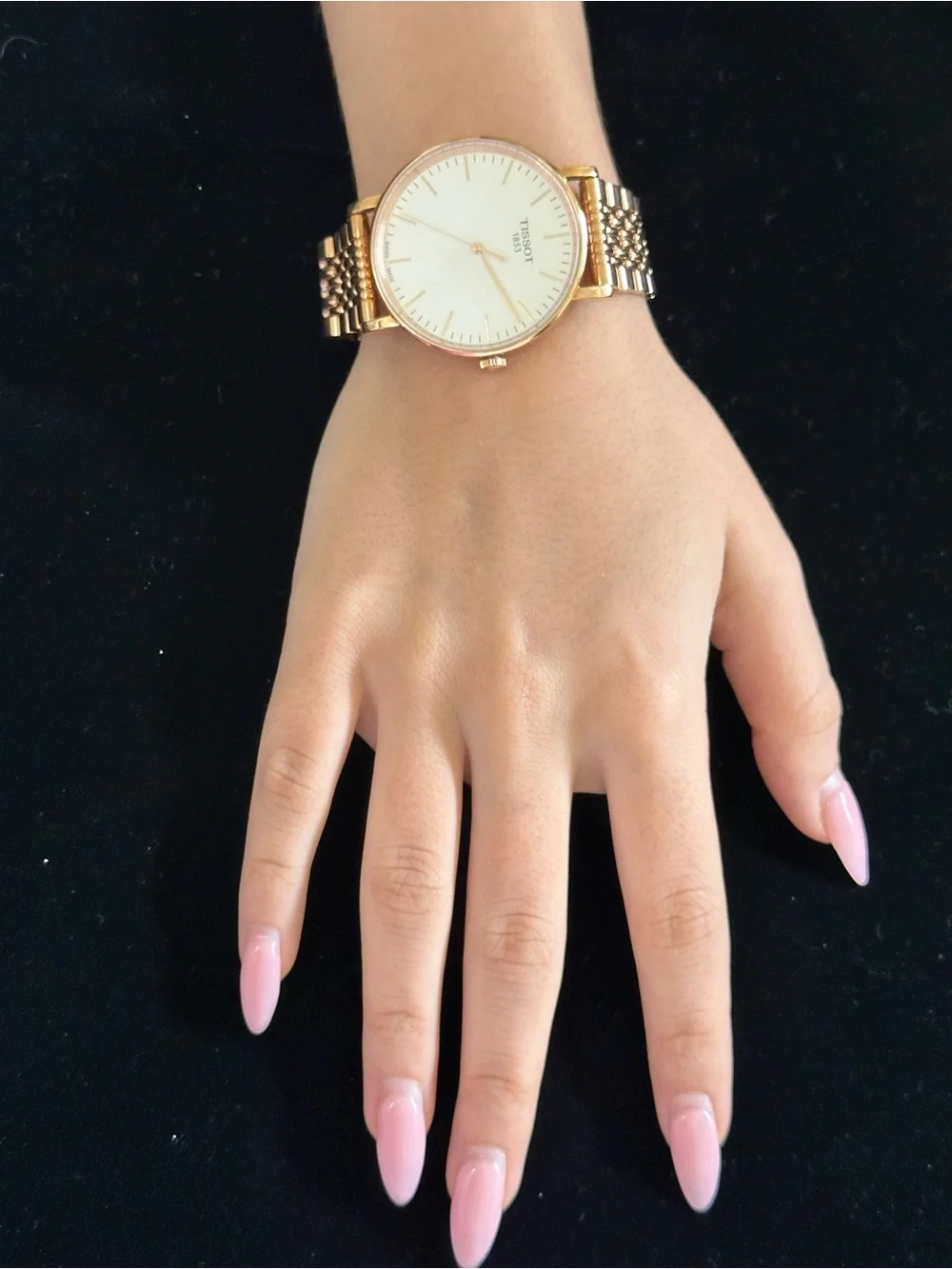 Tissot Rose Gold Bracelet Watch with White Dial
